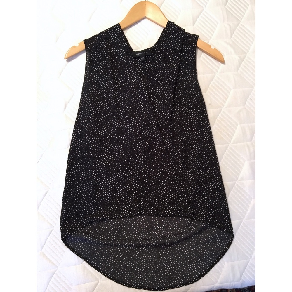 Black & white polka dot blouse